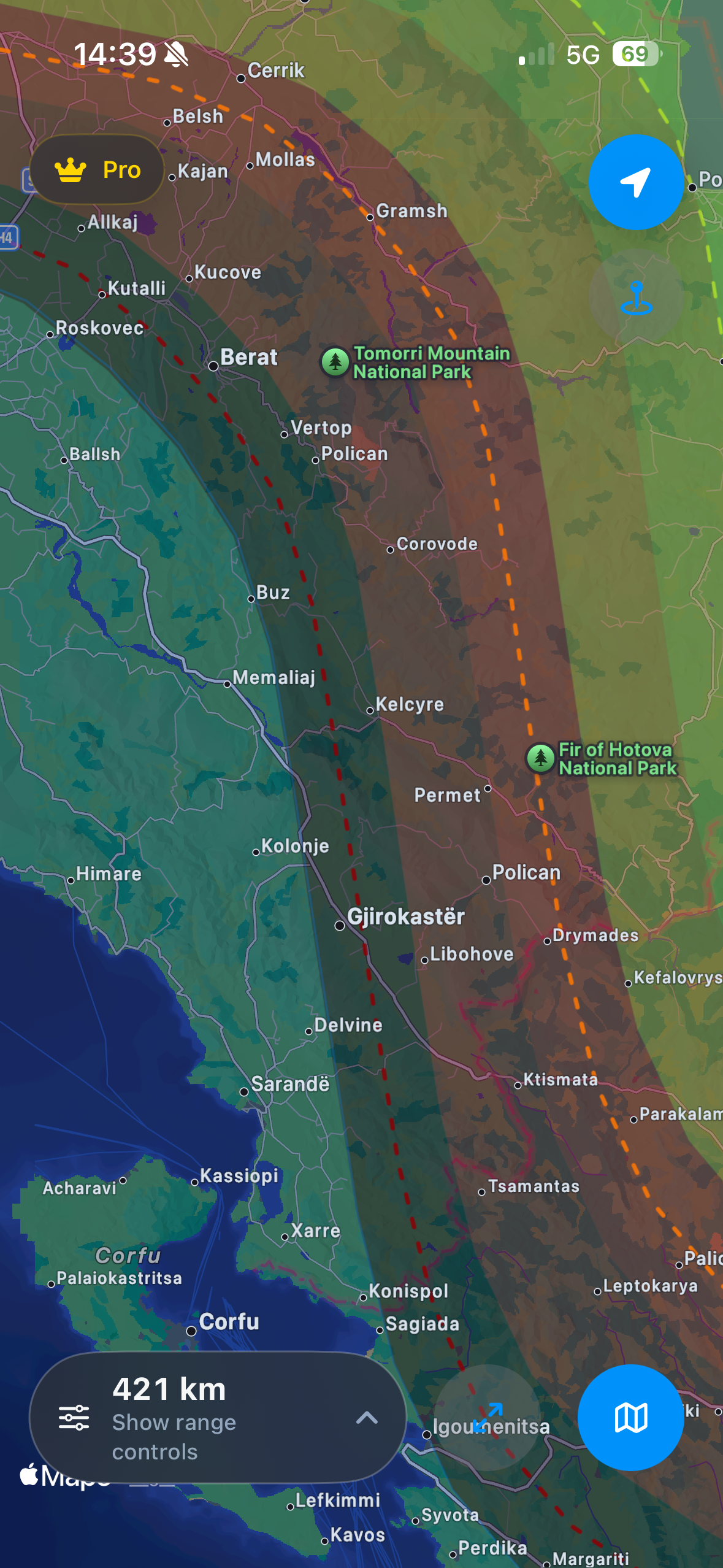 Full range heatmap screen