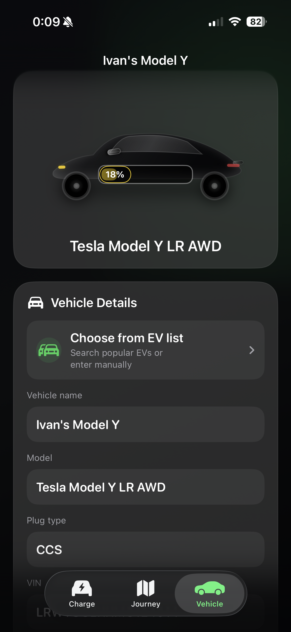 UPlugPay vehicle details screen